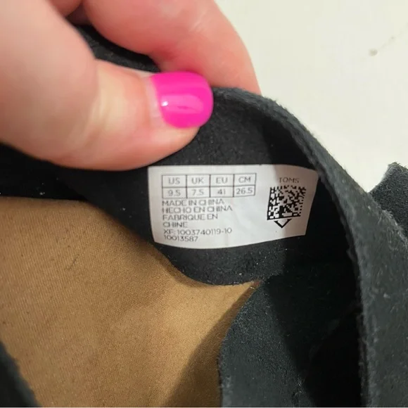 Toms Ibiza Black Suede Sandal - Size 9.5 - Picture 5 of 10